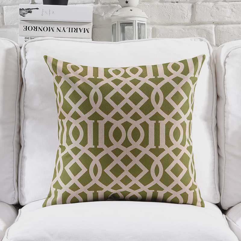 2tcu木有年轮乡村简约靠枕腰垫办公室座椅床头靠垫花鸟沙发棉麻抱