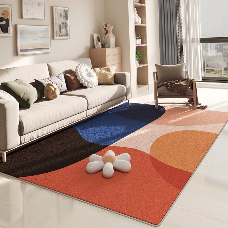 设计师款地毯卧室2021新款ins风客厅茶几垫高级莫兰迪色床边地垫