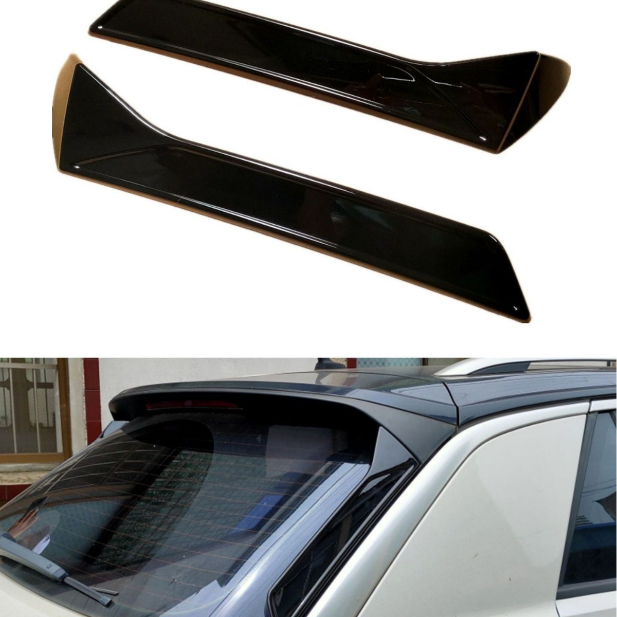 探歌T-ROC尾翼侧翼车窗挡水条饰板扰流板探歌RLINE改装尾翼包围