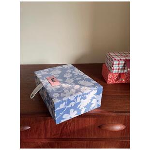 m204tagi.首饰枕头复古软软提花首饰盒桌面小众面料大容量收纳盒s