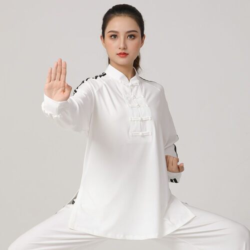 2024款针织棉太极服春夏表演比赛新款宽松武术中老年练功舒适套装