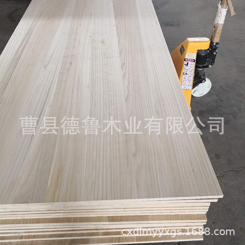 厂家直销桐木板漂白实木隔板直拼家具装饰桌面板18mm泡桐现货批发