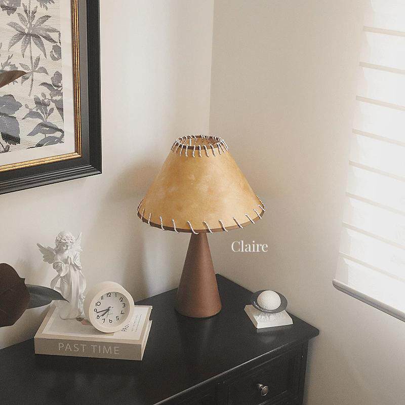 日式寂侘风客厅台灯怀旧茶室装饰书房摆件复古民宿酒店卧室床头灯