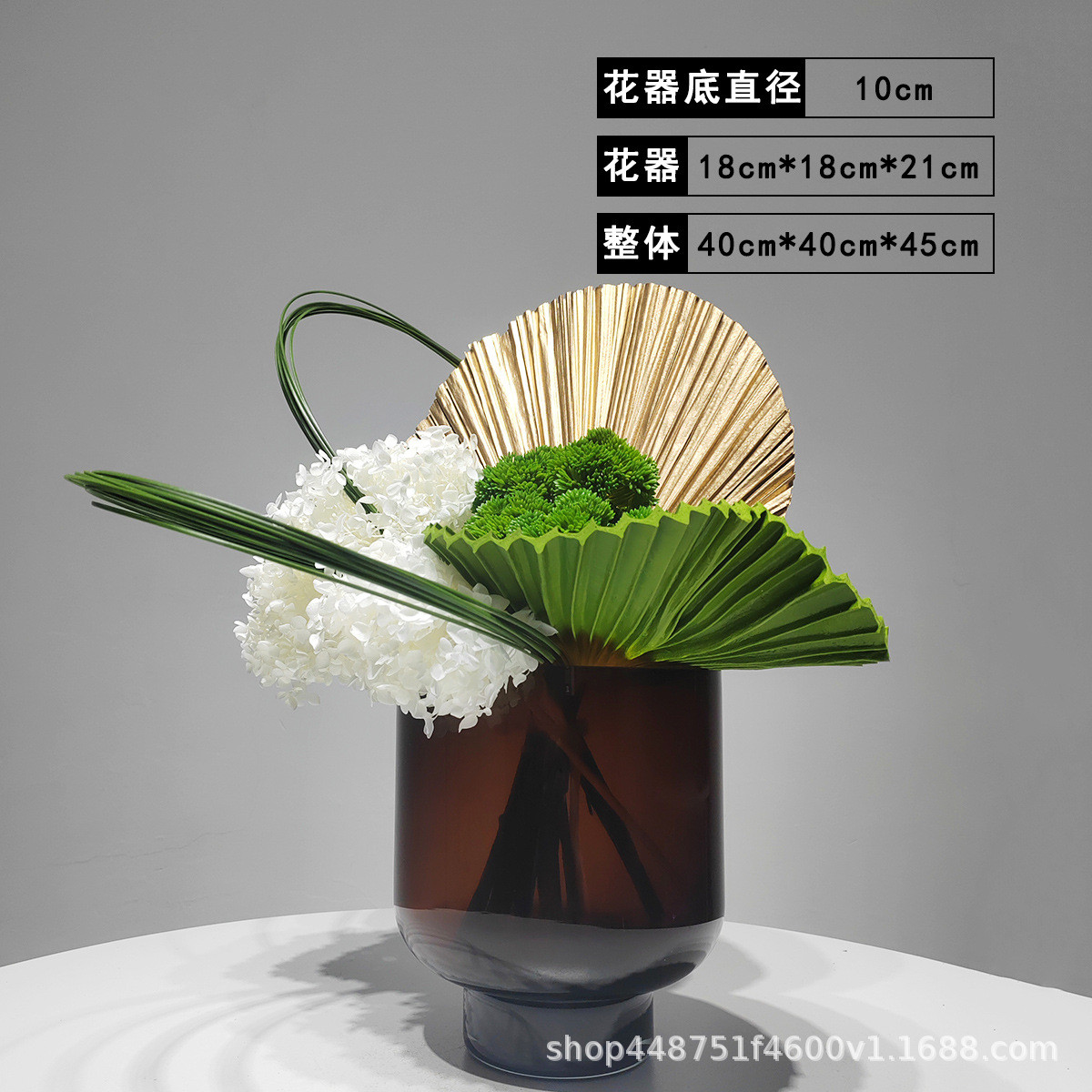 干花仿真绿植现代盆景桌面样板房客厅茶几假花艺装饰摆设道具摆件
