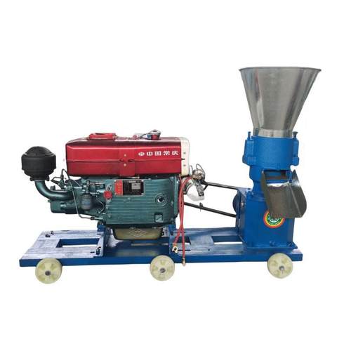 豆杆油饼饲料颗粒机玉米豆粕鸡饲料颗粒机柴油机款饲料颗粒机