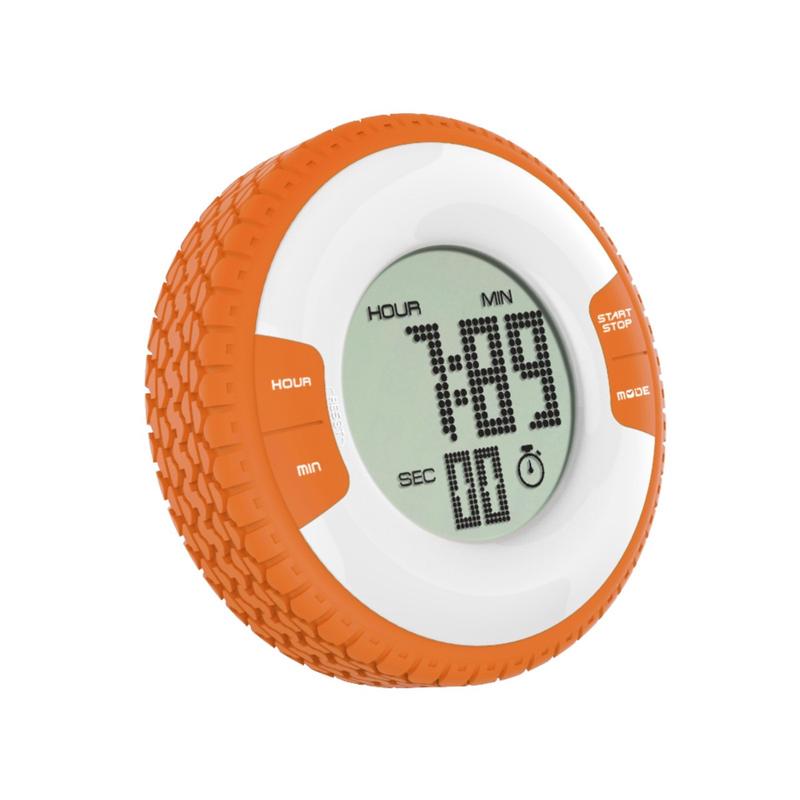轮胎计时器数字显示正负倒计时闹钟厨房圆形硅胶时计电子定时器