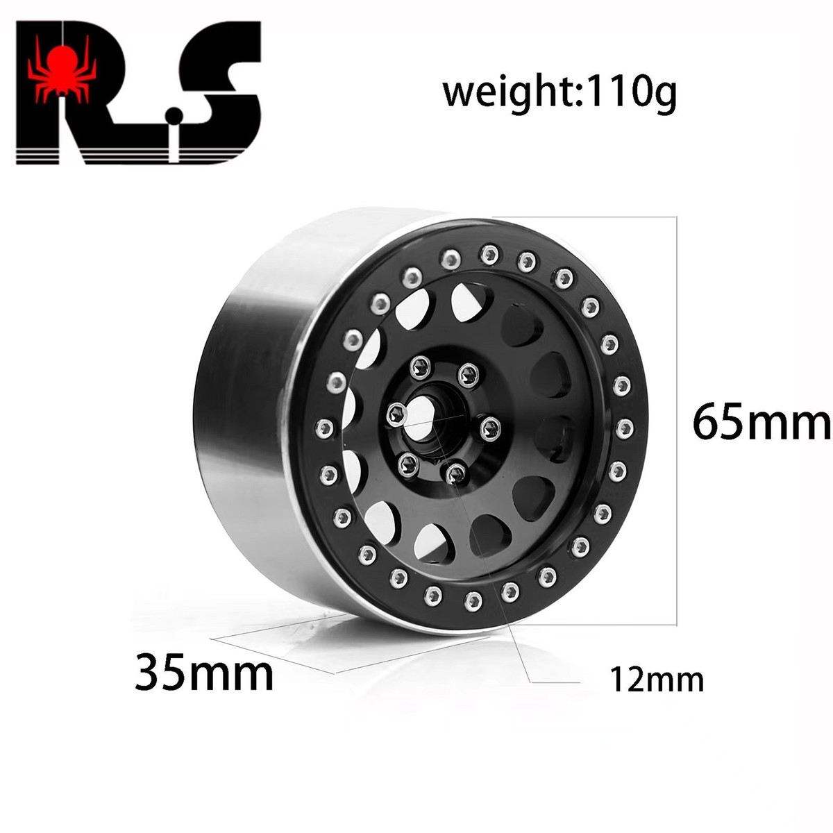 热销攀爬车2.2寸合金轮毂1/10通用攀爬车锁胎轮毂scx10trx-4仿真
