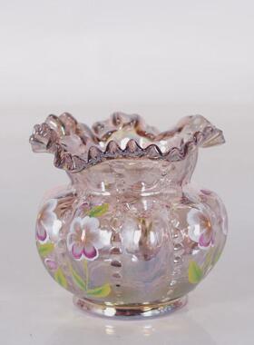 经典复古中芬顿手绘纯手工新款琉璃花瓶工艺品客厅家具摆件