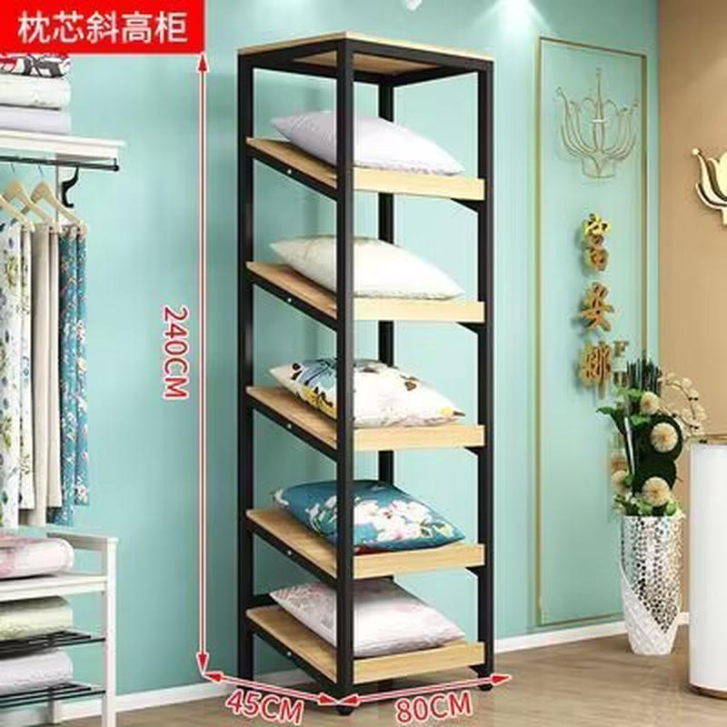 家纺店货架展示架床上用品货架布料四件套被芯枕头陈列展示置物架