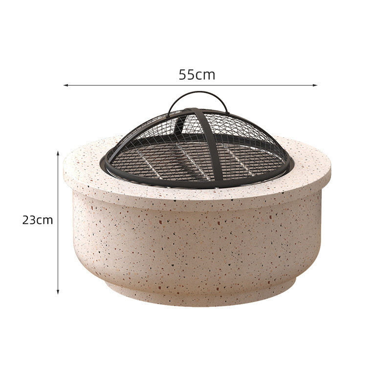 围炉煮茶烤火炉套装家用室内器具全套盆庭院火炉烧烤桌冬天
