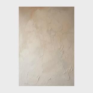 饰画玄关立体现代画客厅挂画 极简侘寂风装 mb.art渐 手绘油画冉