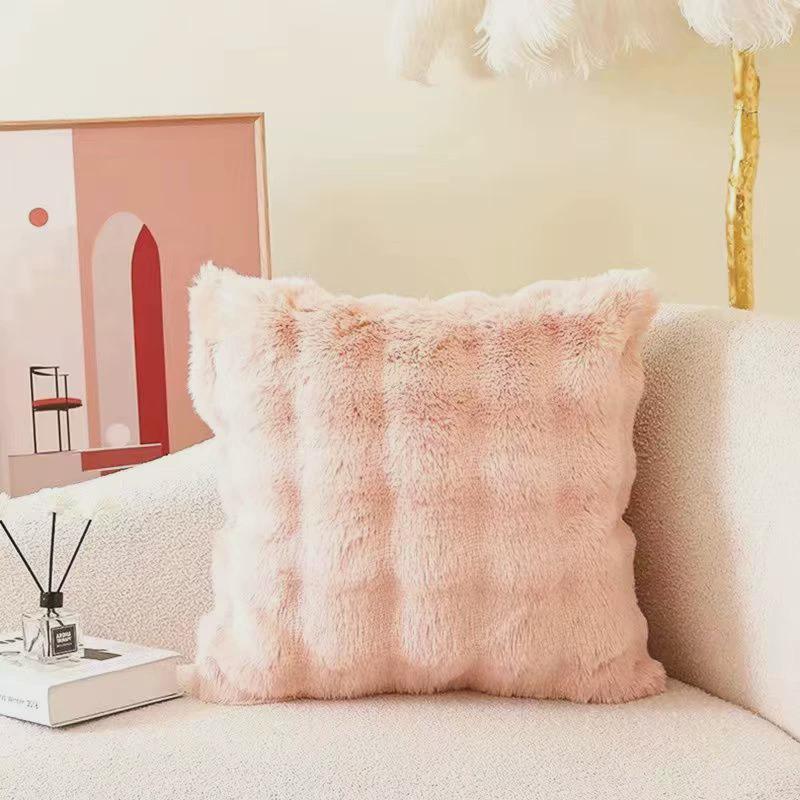 高档抱枕新款南瓜飘窗沙发抱枕风可爱民宿轻奢酒店格子枕套