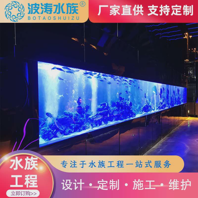 热销亚克力大型鱼缸 上海厂家水族馆设计制作 供应展示鱼缸观赏鱼