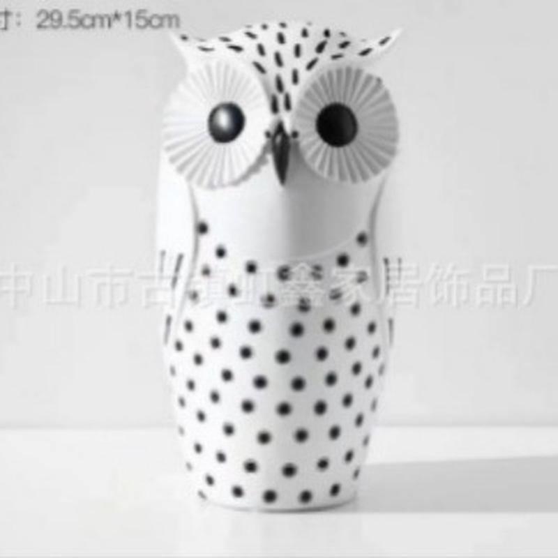 北欧个性创意玄关展示酒柜书柜装饰品饰品猫头鹰摆件软装动物摆设