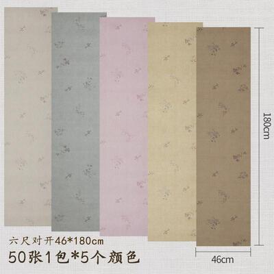 焕彩笺半生半熟作品纸直播毛笔练习小楷书法纸微喷布纹仿古宣纸