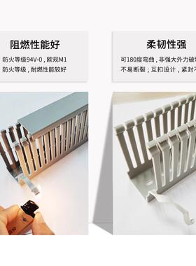 台湾kss防火阻燃线槽pvc灰色绝缘士凯走线槽士gd3060塑料配线槽