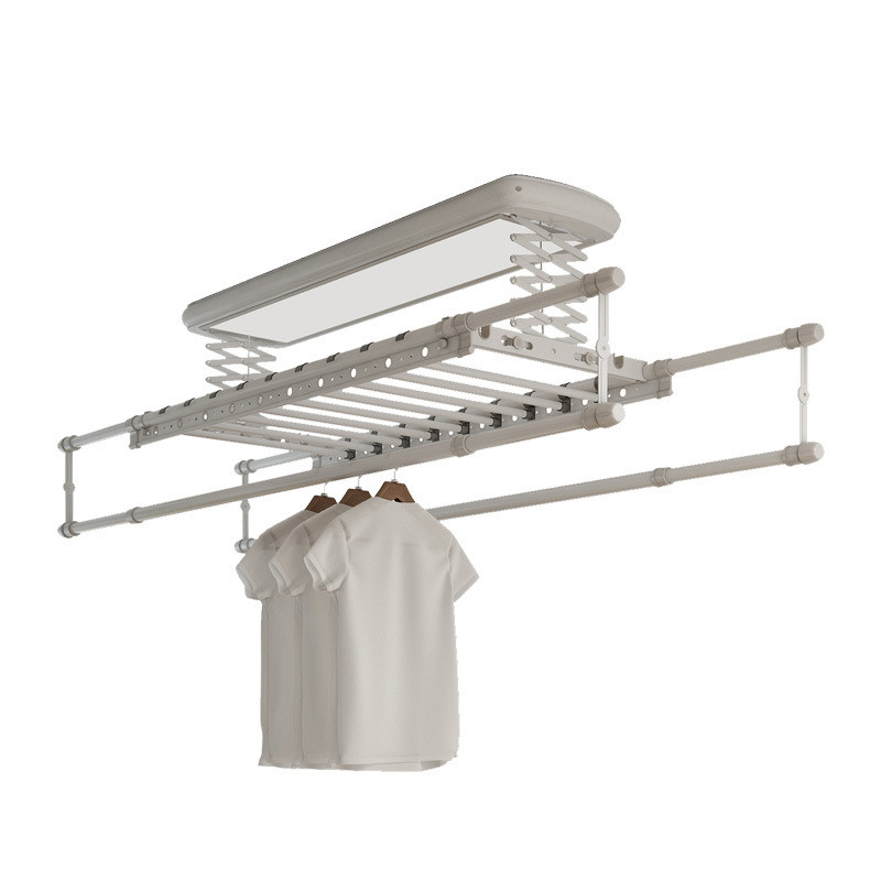 【店铺热供】铝合金晒衣架LED照明大面屏灯升降伸缩隐藏式晾衣机