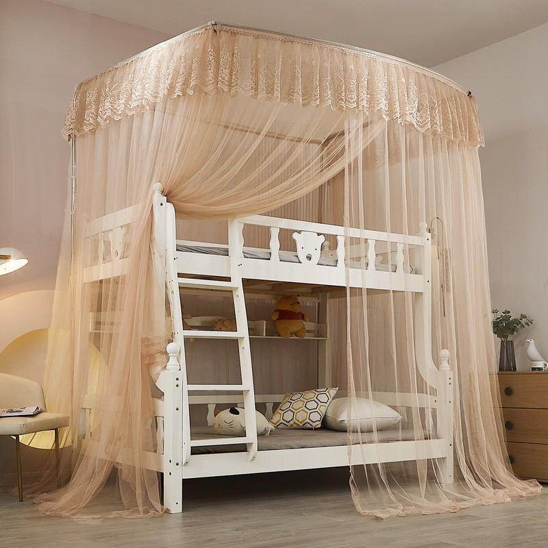 2024年新款高低床u型上下铺家用儿童床双层床加密加厚子母床蚊帐,床上用品,蚊帐,淘宝优惠券,粉丝福利购,淘宝优惠卷
