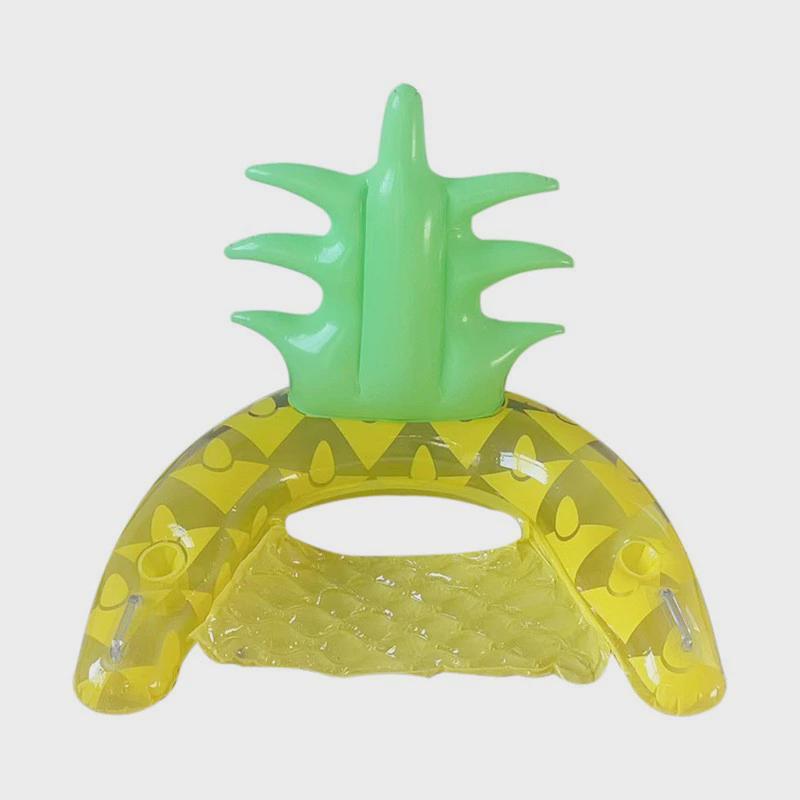 菠萝水上浮床游泳圈加厚超大号浮排成浮船儿童游泳池坐骑漂人