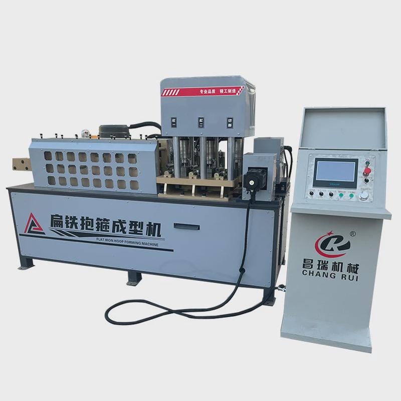 电力扁铁成型机抱箍打孔成型一体机优惠抱箍机管道抱箍机标志牌