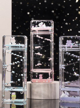 液体流沙沙漏摆件阶梯油漏楼梯滴漏玩具水滴解压滑梯计时器儿童