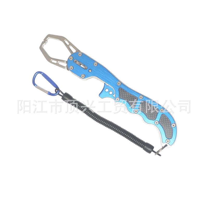 新款設(shè)計(jì)不銹鋼路亞控魚(yú)器/控魚(yú)鉗/夾魚(yú)鉗戶外釣魚(yú)工具配失手繩