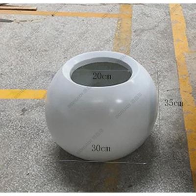 玻璃钢圆形花盆厂家直销商场酒店椭圆弧形大花瓶公园户外圆柱花钵