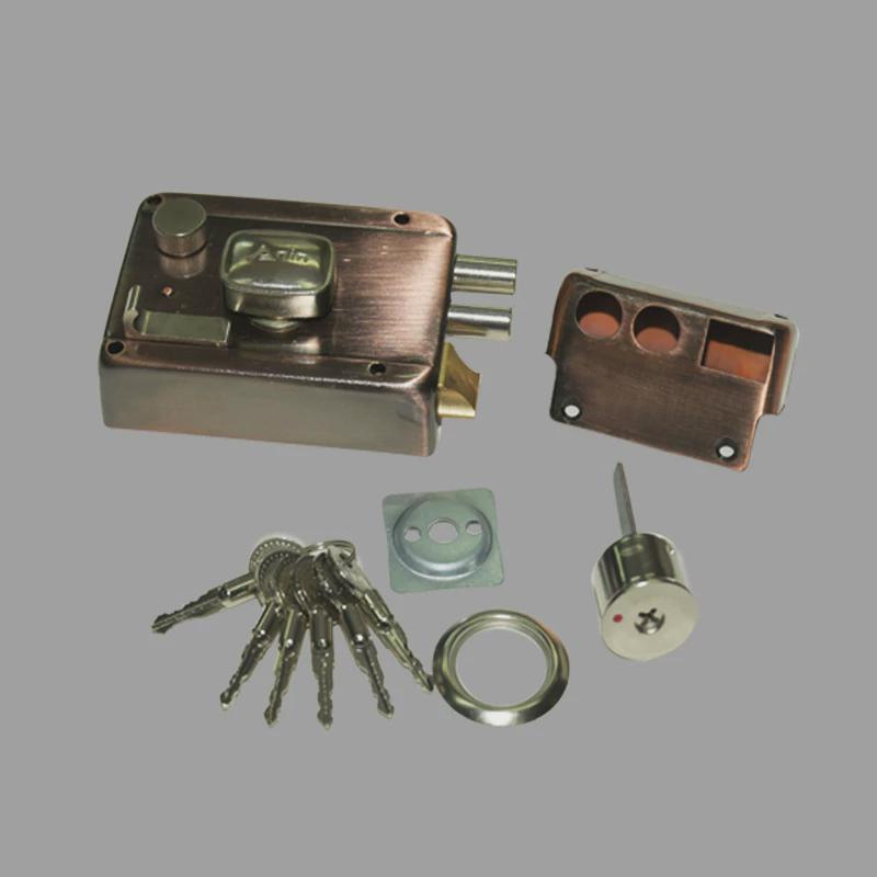 热销现货1075门锁装外防盗门锁车库门锁卧室宿舍储藏室大门老式防