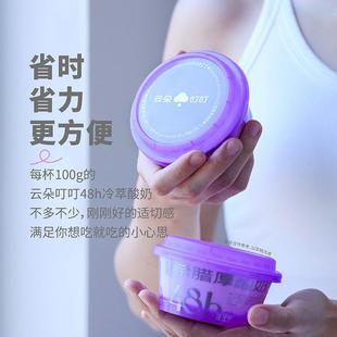 希腊冷萃厚酸奶100g 现货 云朵叮叮微甜款 新品 6杯低温酸奶 上市