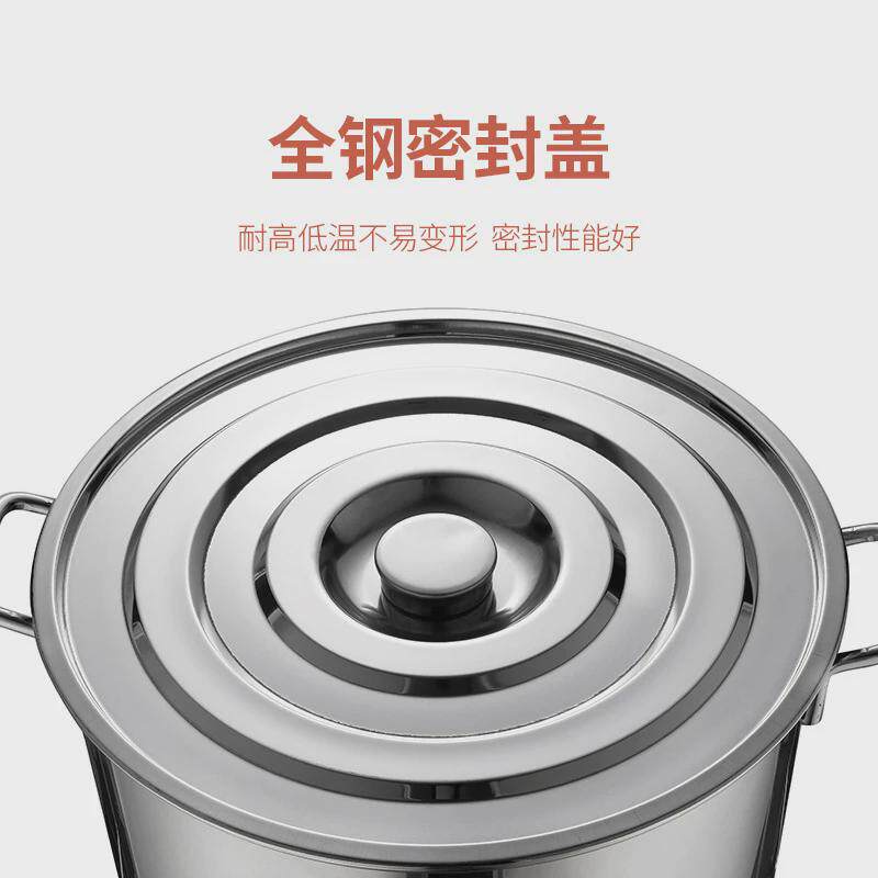 源头工厂不锈钢汤锅汤加高大容量加厚桶带盖大容量烧水桶商用圆桶