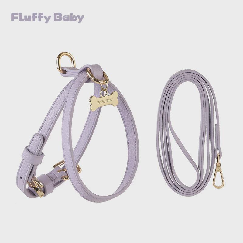 狗狗牵引绳新款宠物外出绳fluffybaby猫咪项圈胸背带猫狗通用夏天