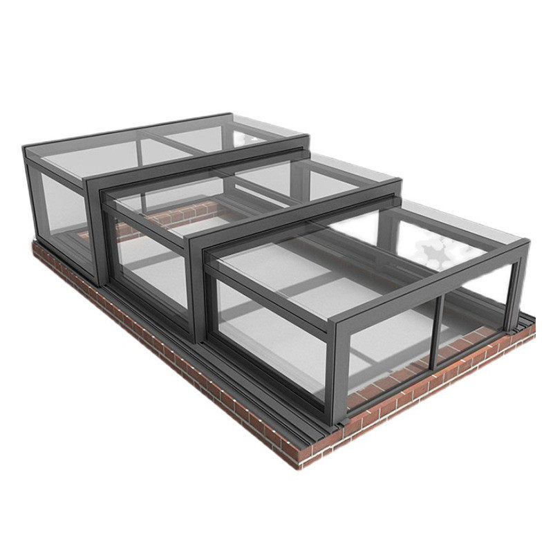 可折叠移动阳光房庭院室外阳光房露台别墅阳台智能移动伸缩电动