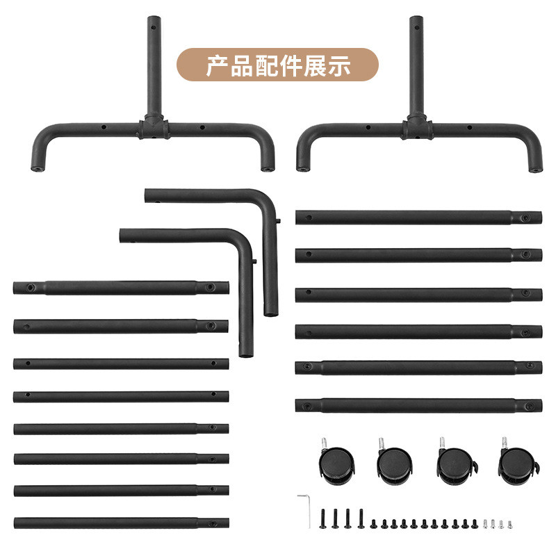 加粗晾衣移动挂衣架落地式卧室内简易家用阳台架杆晒衣服收纳架子