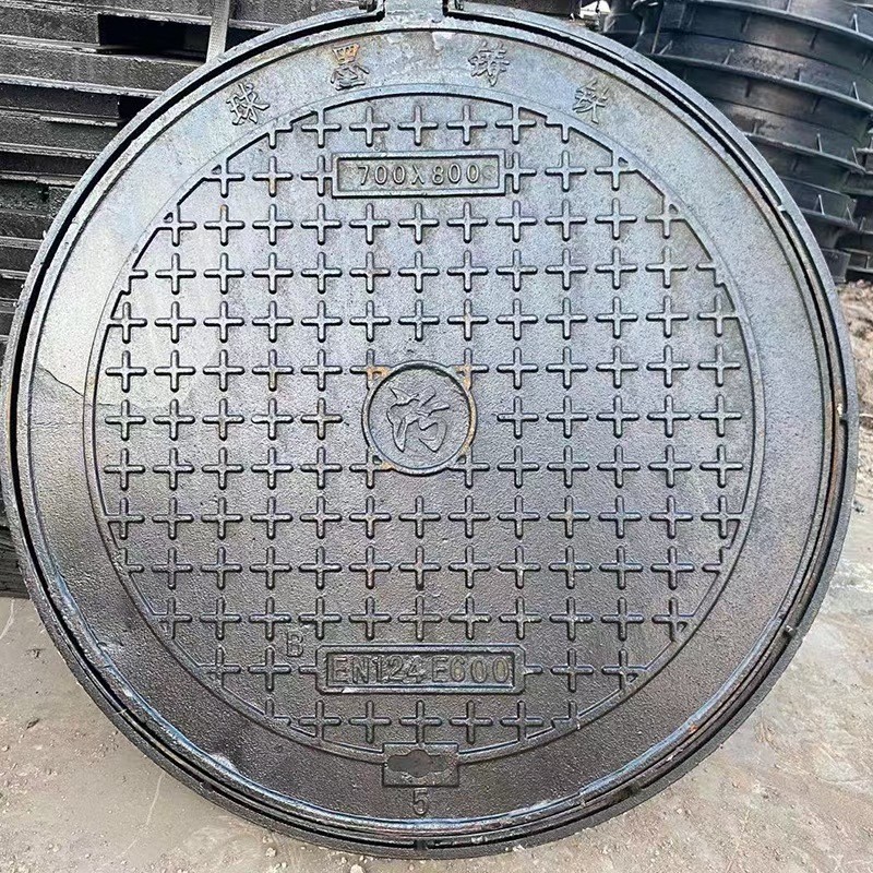 球墨铸铁井盖防盗井盖建筑工程用球墨铸铁井盖重型污水圆形井盖