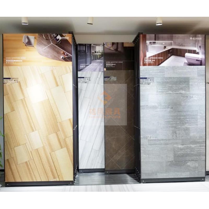 石材瓷砖展架陶瓷木地板瓷片墙纸涂料展柜样品货架立式落地式