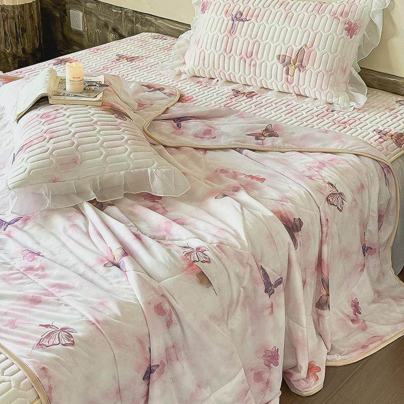 新款乳胶凉席公主夏被四件套夏季床裙款冰丝席可水洗空调被三新品