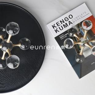 现代轻奢简约摆件创意几何多分子软装饰品家居房间样板售楼处摆件