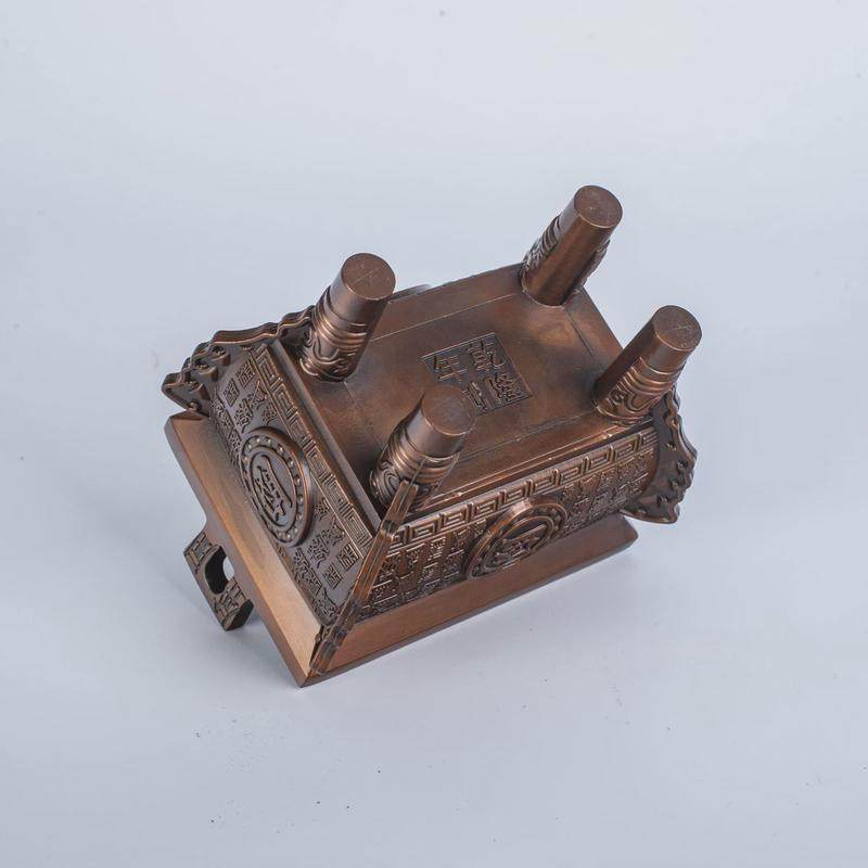 工厂方鼎黄铜鼎摆件鼎盛千秋客厅办公室开业礼品四直供工艺品摆件