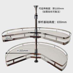 厨房转角橱柜拉篮270°转盘篮拐角旋转锅碗架厂家直销
