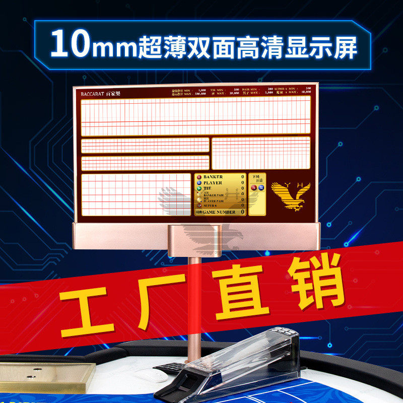 27寸32寸高清8MM双面显示屏LED高分辨率百家乐屏幕配件双面显示器