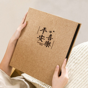棉麻插页式相册本1000张家庭纪念册影集大容量过塑5寸6寸可放