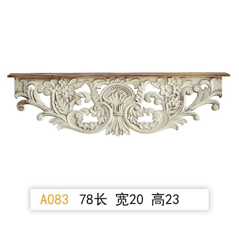 美式乡村墙壁雕花置物架入户花架层架复古做旧背景墙一字玄关装饰,厨房/烹饪用具,厨房置物架/置物柜/角架,淘宝优惠券,粉丝福利购,淘宝优惠卷