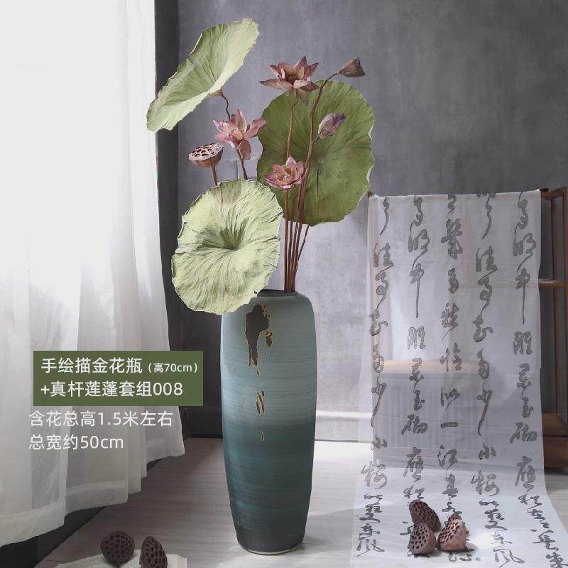 装饰天然摆件带籽干客厅长杆真杆莲蓬干花花束荷花摆设莲花