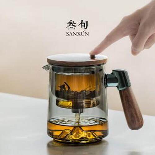 叁懒人玻璃飘逸杯泡茶壶茶水分离旬家用轻奢高档功夫茶具套装