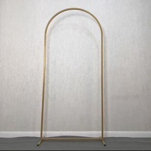 新款 饰婚礼铁艺花架熙锦 婚庆道具黑色拱形拱门背景舞台迎宾摆件装