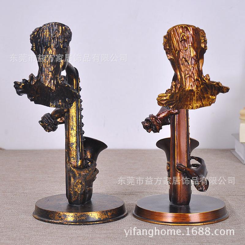 热销复古萨克斯摆件开业工艺品乐器酒吧装饰品道具结婚礼树脂工艺