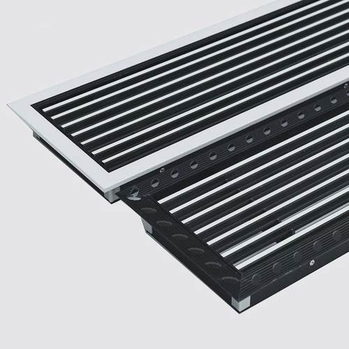 黑白双色极窄线性风口加长极简内嵌窄边线性abs百叶回风通风口定