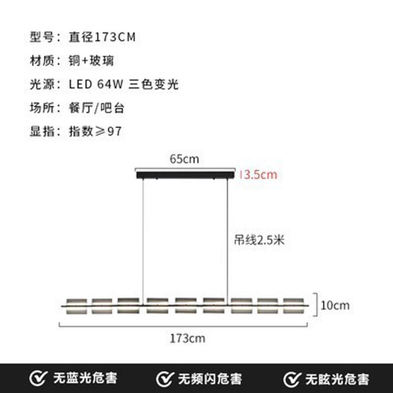 意式极简轻奢客厅卧室灯后现代简约设计师环形高端玻璃主餐厅吊灯