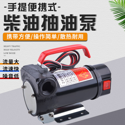220伏柴油直流12电动24V抽油泵自吸静音导油泵全铜芯不憋泵散热好