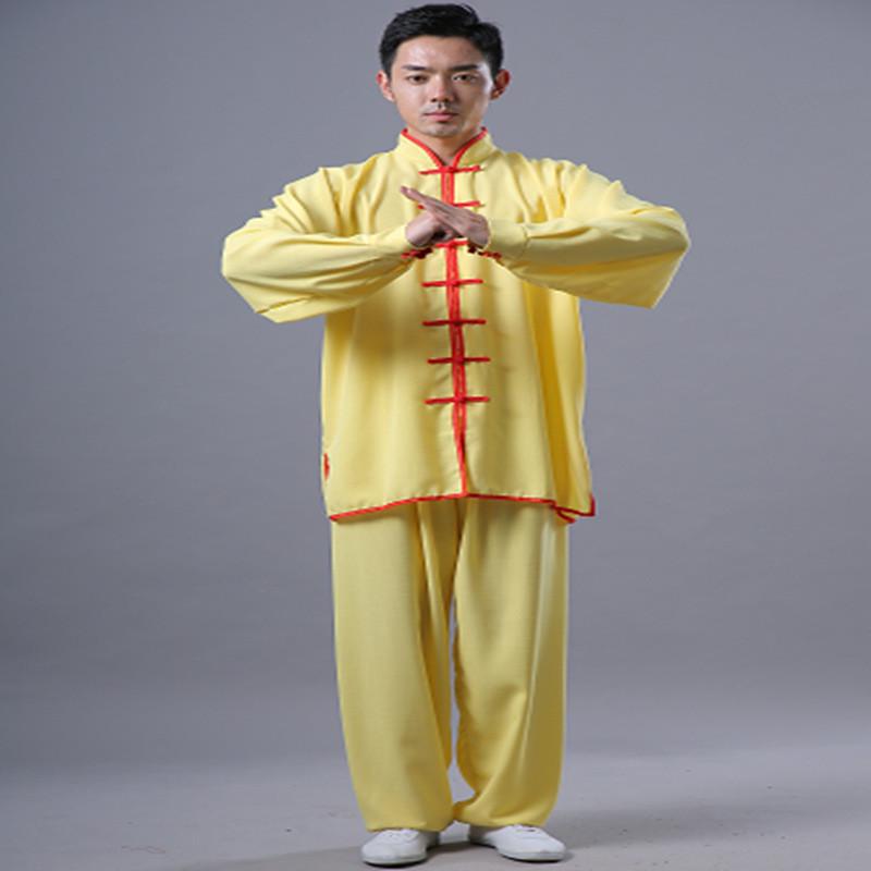 棉麻太极服男春夏季练功服太极拳练功服装女成人晨练武术服中国风
